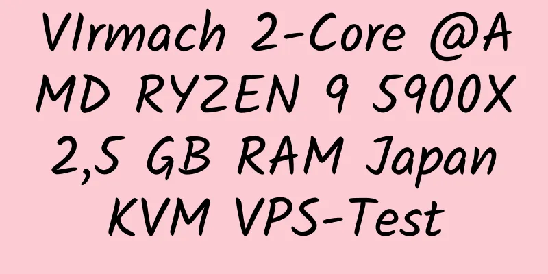 VIrmach 2-Core @AMD RYZEN 9 5900X 2,5 GB RAM Japan KVM VPS-Test