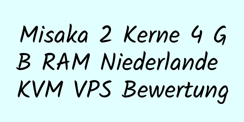 Misaka 2 Kerne 4 GB RAM Niederlande KVM VPS Bewertung