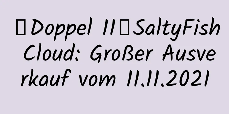 【Doppel 11】SaltyFish Cloud: Großer Ausverkauf vom 11.11.2021