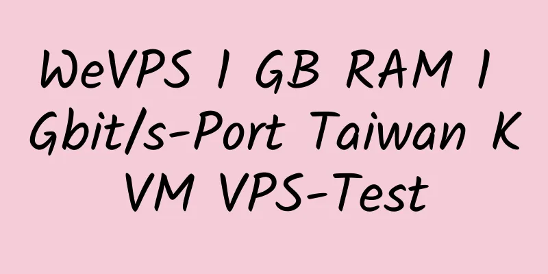 WeVPS 1 GB RAM 1 Gbit/s-Port Taiwan KVM VPS-Test