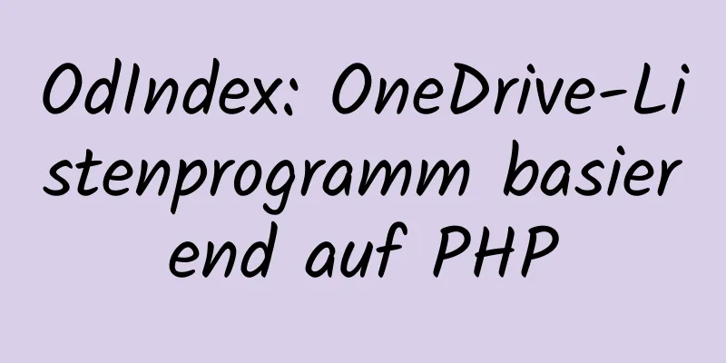 OdIndex: OneDrive-Listenprogramm basierend auf PHP