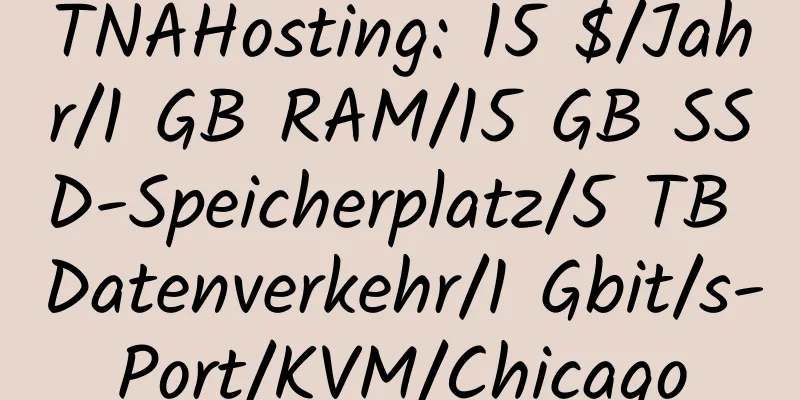 TNAHosting: 15 $/Jahr/1 GB RAM/15 GB SSD-Speicherplatz/5 TB Datenverkehr/1 Gbit/s-Port/KVM/Chicago