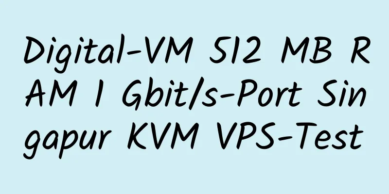 Digital-VM 512 MB RAM 1 Gbit/s-Port Singapur KVM VPS-Test