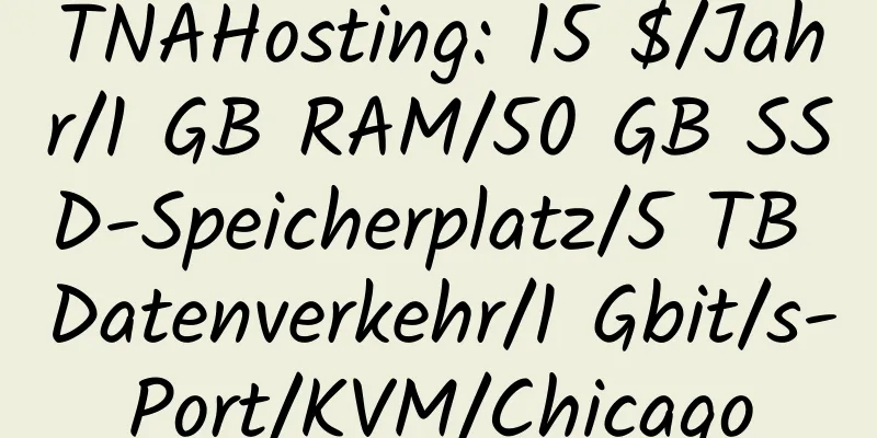 TNAHosting: 15 $/Jahr/1 GB RAM/50 GB SSD-Speicherplatz/5 TB Datenverkehr/1 Gbit/s-Port/KVM/Chicago