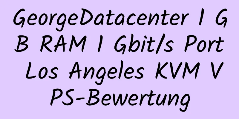 GeorgeDatacenter 1 GB RAM 1 Gbit/s Port Los Angeles KVM VPS-Bewertung