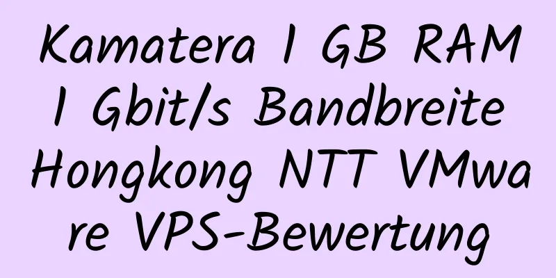 Kamatera 1 GB RAM 1 Gbit/s Bandbreite Hongkong NTT VMware VPS-Bewertung