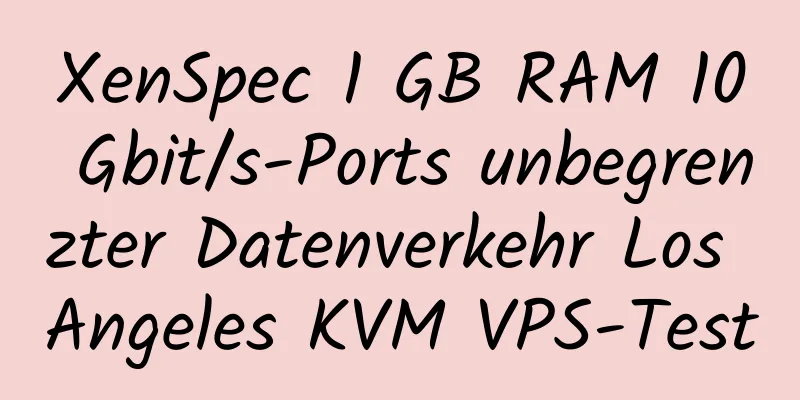 XenSpec 1 GB RAM 10 Gbit/s-Ports unbegrenzter Datenverkehr Los Angeles KVM VPS-Test