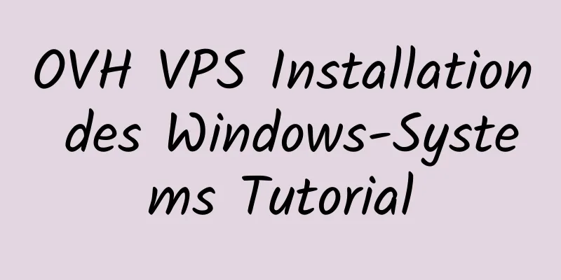 OVH VPS Installation des Windows-Systems Tutorial