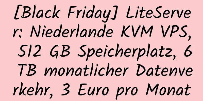 [Black Friday] LiteServer: Niederlande KVM VPS, 512 GB Speicherplatz, 6 TB monatlicher Datenverkehr, 3 Euro pro Monat