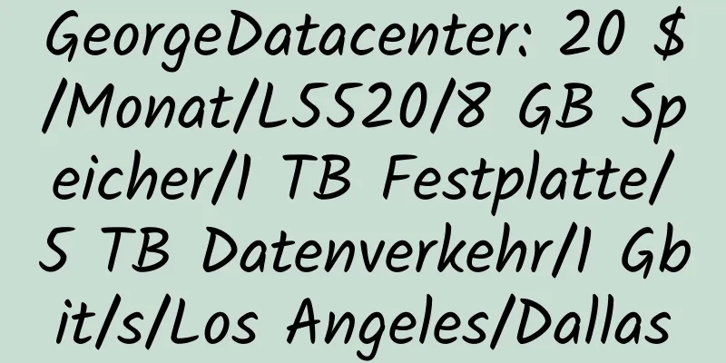 GeorgeDatacenter: 20 $/Monat/L5520/8 GB Speicher/1 TB Festplatte/5 TB Datenverkehr/1 Gbit/s/Los Angeles/Dallas