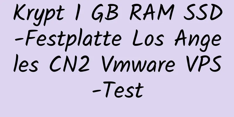 Krypt 1 GB RAM SSD-Festplatte Los Angeles CN2 Vmware VPS-Test