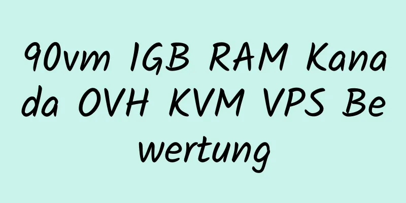 90vm 1GB RAM Kanada OVH KVM VPS Bewertung