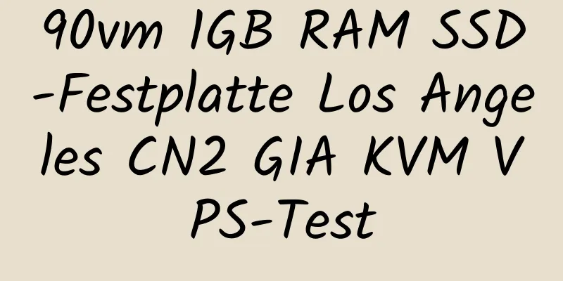 90vm 1GB RAM SSD-Festplatte Los Angeles CN2 GIA KVM VPS-Test