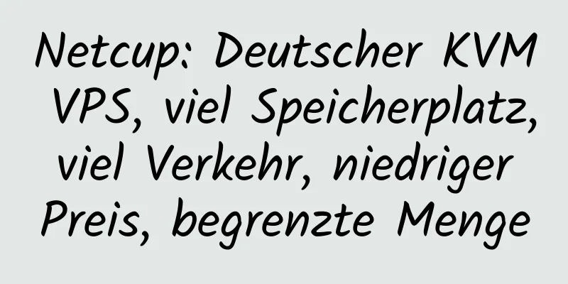 Netcup: Deutscher KVM VPS, viel Speicherplatz, viel Verkehr, niedriger Preis, begrenzte Menge