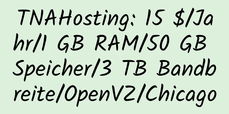 TNAHosting: 15 $/Jahr/1 GB RAM/50 GB Speicher/3 TB Bandbreite/OpenVZ/Chicago