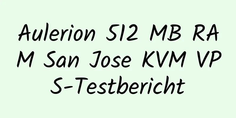 Aulerion 512 MB RAM San Jose KVM VPS-Testbericht