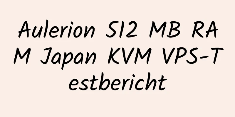 Aulerion 512 MB RAM Japan KVM VPS-Testbericht