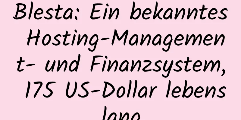 Blesta: Ein bekanntes Hosting-Management- und Finanzsystem, 175 US-Dollar lebenslang