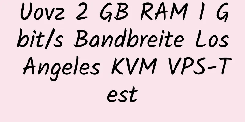 Uovz 2 GB RAM 1 Gbit/s Bandbreite Los Angeles KVM VPS-Test