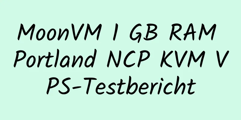 MoonVM 1 GB RAM Portland NCP KVM VPS-Testbericht