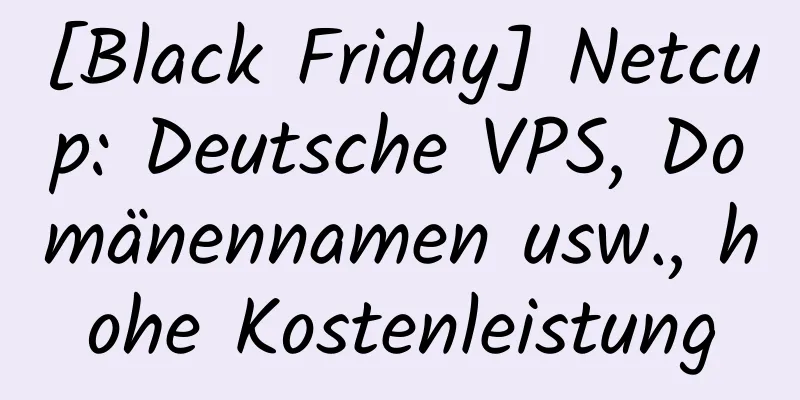 [Black Friday] Netcup: Deutsche VPS, Domänennamen usw., hohe Kostenleistung