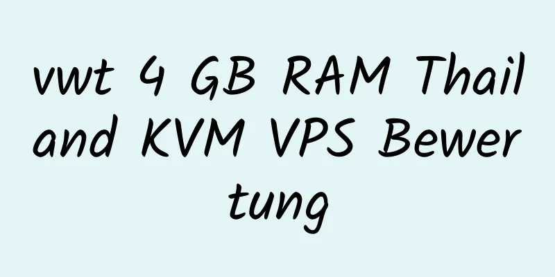 vwt 4 GB RAM Thailand KVM VPS Bewertung