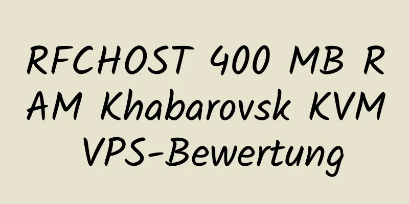 RFCHOST 400 MB RAM Khabarovsk KVM VPS-Bewertung