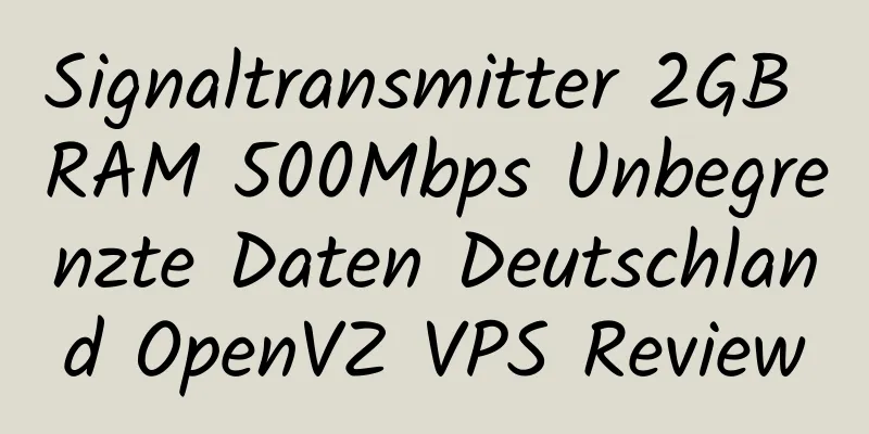 Signaltransmitter 2GB RAM 500Mbps Unbegrenzte Daten Deutschland OpenVZ VPS Review