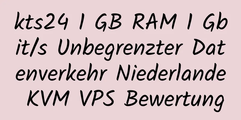 kts24 1 GB RAM 1 Gbit/s Unbegrenzter Datenverkehr Niederlande KVM VPS Bewertung