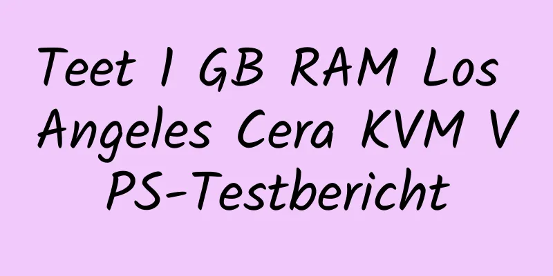 Teet 1 GB RAM Los Angeles Cera KVM VPS-Testbericht