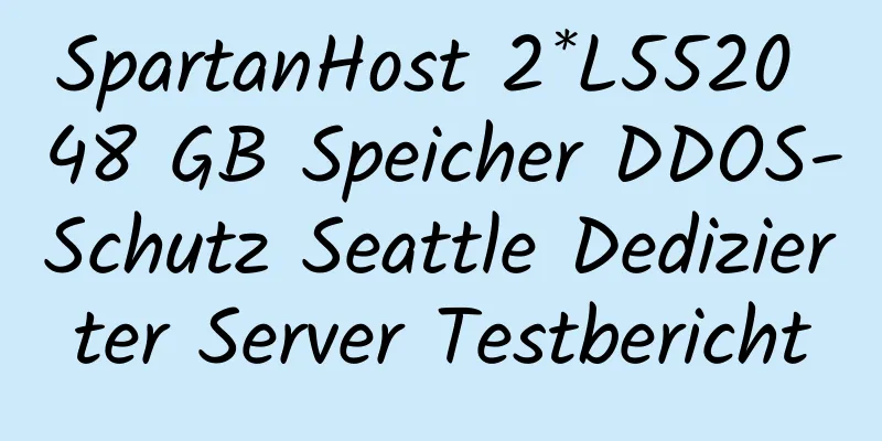 SpartanHost 2*L5520 48 GB Speicher DDOS-Schutz Seattle Dedizierter Server Testbericht