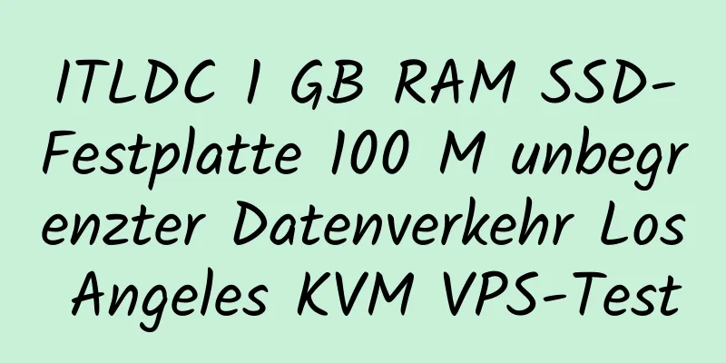 ITLDC 1 GB RAM SSD-Festplatte 100 M unbegrenzter Datenverkehr Los Angeles KVM VPS-Test