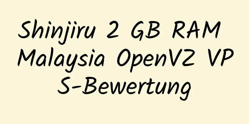 Shinjiru 2 GB RAM Malaysia OpenVZ VPS-Bewertung