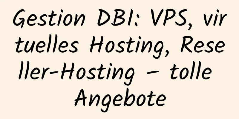 Gestion DBI: VPS, virtuelles Hosting, Reseller-Hosting – tolle Angebote