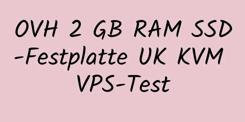 OVH 2 GB RAM SSD-Festplatte UK KVM VPS-Test