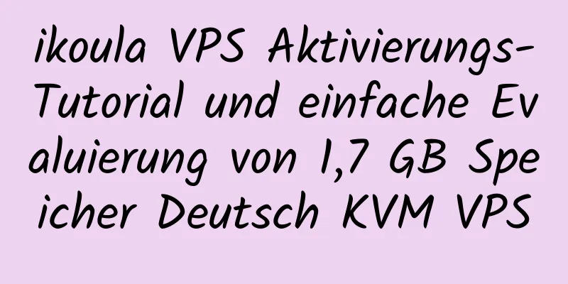 ikoula VPS Aktivierungs-Tutorial und einfache Evaluierung von 1,7 GB Speicher Deutsch KVM VPS