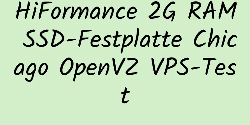 HiFormance 2G RAM SSD-Festplatte Chicago OpenVZ VPS-Test