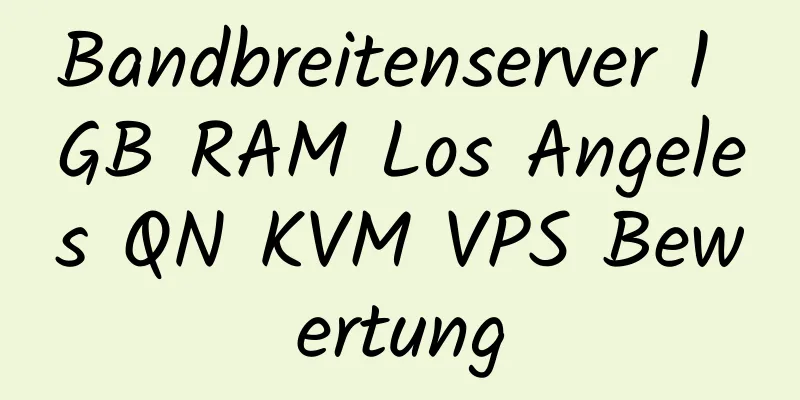 Bandbreitenserver 1 GB RAM Los Angeles QN KVM VPS Bewertung