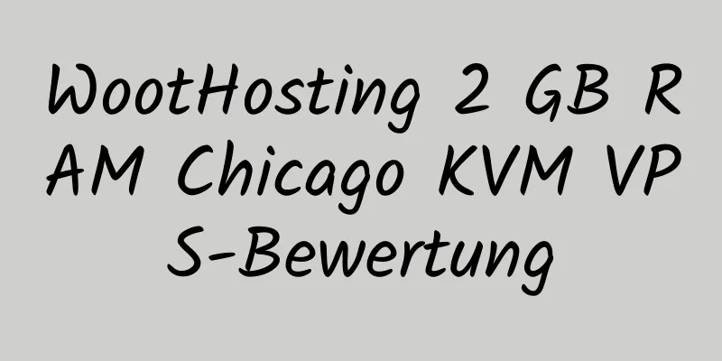 WootHosting 2 GB RAM Chicago KVM VPS-Bewertung