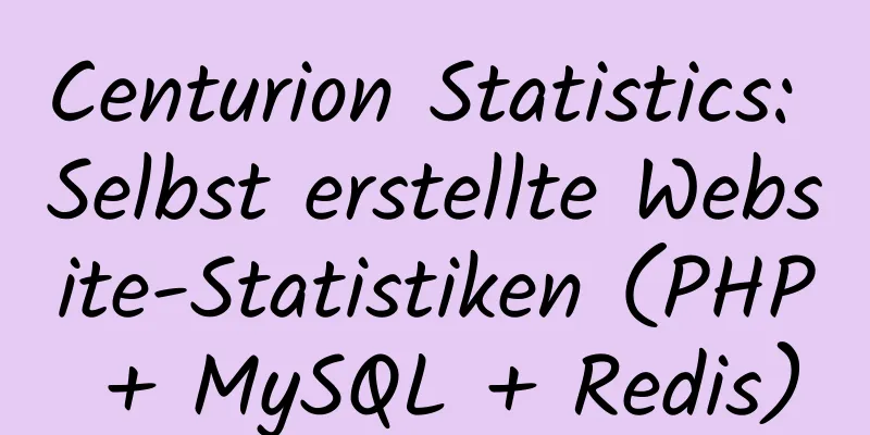 Centurion Statistics: Selbst erstellte Website-Statistiken (PHP + MySQL + Redis)