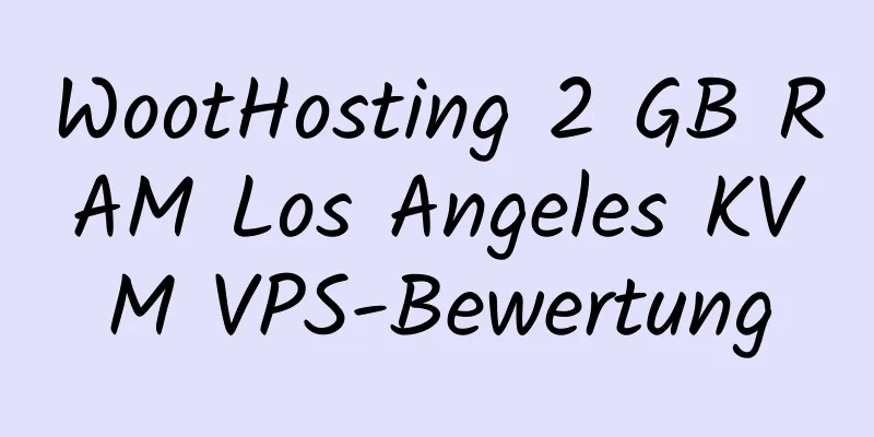 WootHosting 2 GB RAM Los Angeles KVM VPS-Bewertung