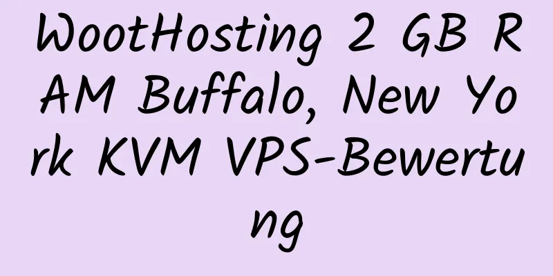 WootHosting 2 GB RAM Buffalo, New York KVM VPS-Bewertung