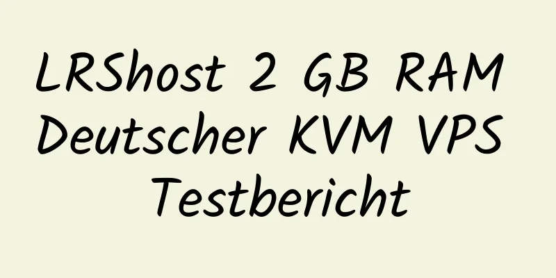 LRShost 2 GB RAM Deutscher KVM VPS Testbericht