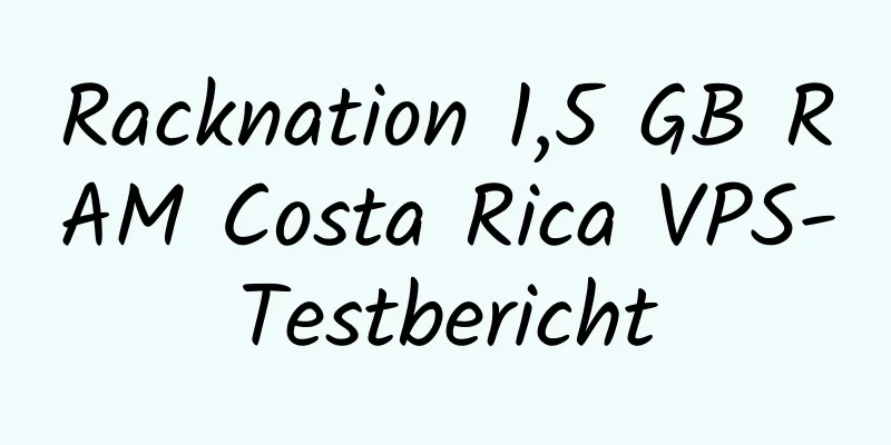 Racknation 1,5 GB RAM Costa Rica VPS-Testbericht