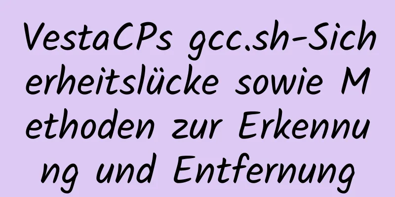 VestaCPs gcc.sh-Sicherheitslücke sowie Methoden zur Erkennung und Entfernung