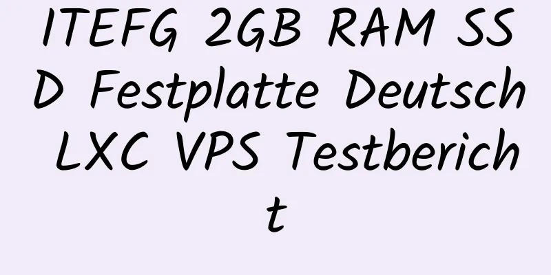 ITEFG 2GB RAM SSD Festplatte Deutsch LXC VPS Testbericht