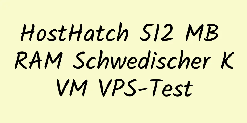 HostHatch 512 MB RAM Schwedischer KVM VPS-Test