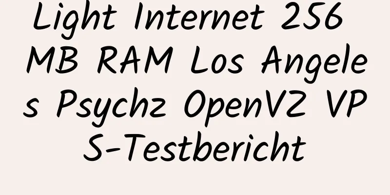 Light Internet 256 MB RAM Los Angeles Psychz OpenVZ VPS-Testbericht