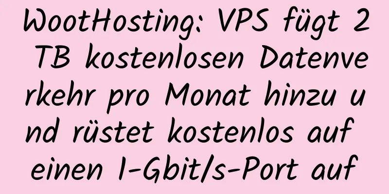 WootHosting: VPS fügt 2 TB kostenlosen Datenverkehr pro Monat hinzu und rüstet kostenlos auf einen 1-Gbit/s-Port auf