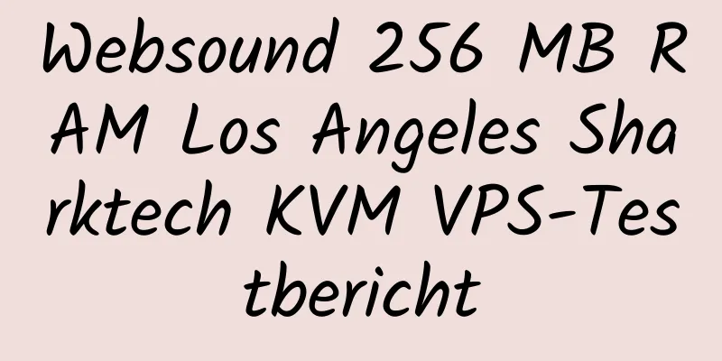 Websound 256 MB RAM Los Angeles Sharktech KVM VPS-Testbericht